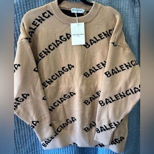 Balenciaga Tan Logo Sweater